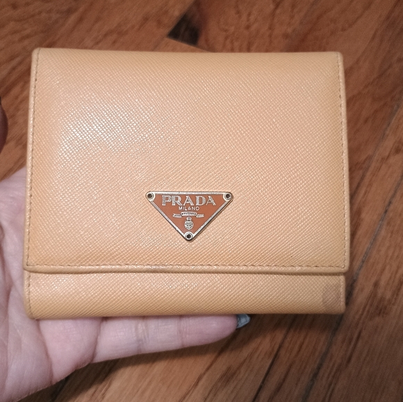 Prada Beige Leather Wallet - Picture 1 of 14